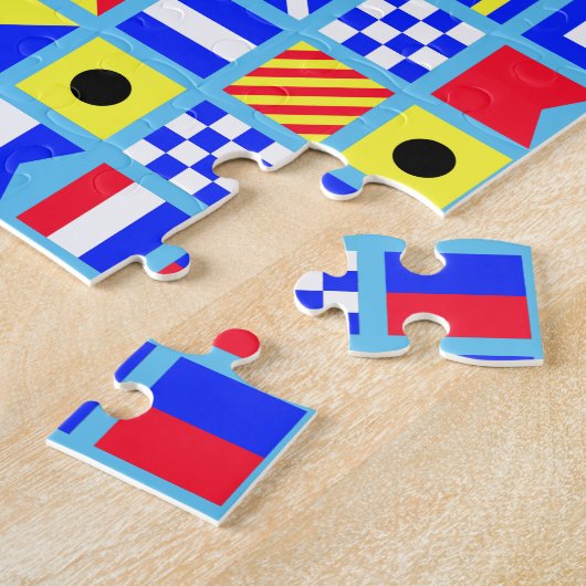 Nautical Naval Flag Double Puzzle Legpuzzel (Zijkant)