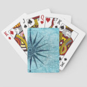 Nautical Navigation Compass Map Pokerkaarten (Achterkant)