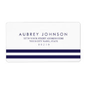 Nautical Navy Adresetiketten Etiket (Voorkant)