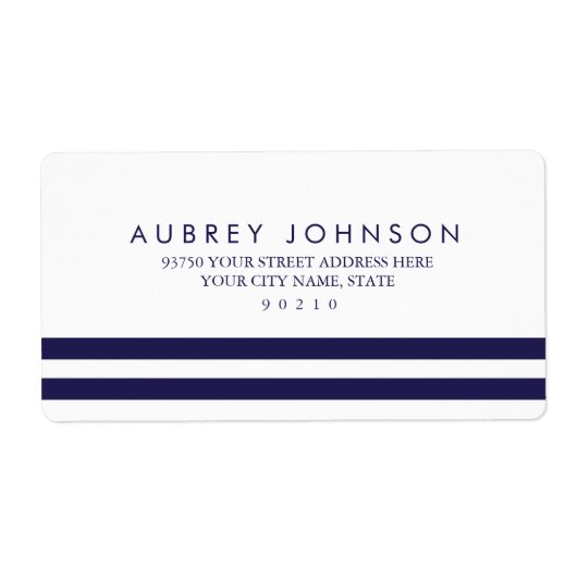 Nautical Navy Adresetiketten Etiket (Voorkant)