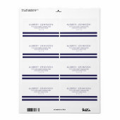 Nautical Navy Adresetiketten Etiket (Full Sheet)