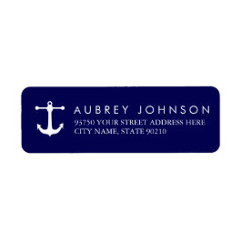 Nautical Navy Adresetiketten Etiket
