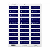Nautical Navy Adresetiketten Etiket (Full Sheet)
