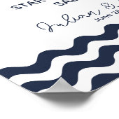 Nautical Navy Alcohol-liefdesverhalen afdrukken Poster (Hoek)