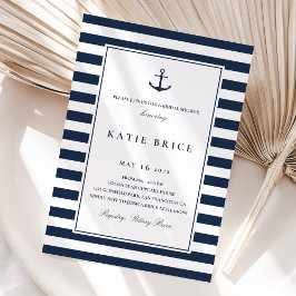 Nautical Navy Anchor Bridal Shower Kaart