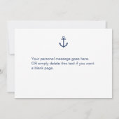 Nautical Navy Anchor Bridesmaid-kaartje Kaart (Achterkant)