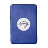 Nautical Navy anchor met gouden touw Bath Mats Badmat (Voorkant Verticaal)