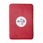 Nautical Navy anchor met rode touw Bath Mats Badmat (Voorkant Verticaal)