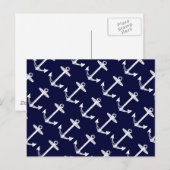 Nautical Navy Anchor Pattern Briefkaart (Voorkant / Achterkant)