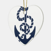 Nautical Navy Anchor Pattern Keramisch Ornament (Links)