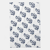 Nautical Navy Anchor Pattern Theedoek (Verticaal)