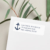 Nautical Navy Anchor Return Address Etiket
