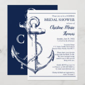 Nautical Navy Anchor Surprise Vrijgezellenfeest Re Kaart (Voorkant / Achterkant)