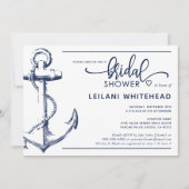 Nautical Navy Anchor Vrijgezellenfeest White Kaart (Voorkant)