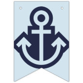 Nautical Navy and Light Blue Bunting Vlaggetjes (Eerste vlag)