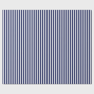 Nautical Navy and White Cabana Stripes Cadeaupapier