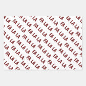 Nautical Navy and White Fa La La La Wrapping Paper (Voorkant 3)