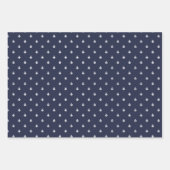 Nautical Navy and White Fa La La La Wrapping Paper (Voorkant)