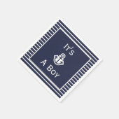 Nautical Navy and White Het is een jongen gestript Servet (Hoek)