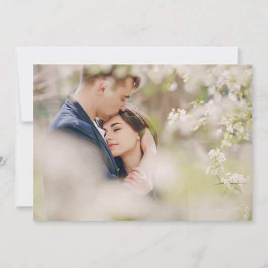 Nautical Navy Anker Rustiek Hout Save The Date (Achterkant)