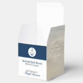 Nautical Navy Anker Waterverf Beach Bath Bomb Bedankdoosjes (Geopend)