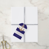 Nautical Navy Baby shower Cadeaulabel (Met Touw)