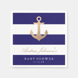 Nautical Navy Baby shower Servet