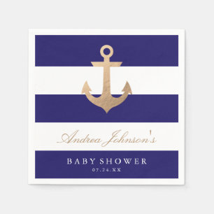 Nautical Navy Baby shower Servet