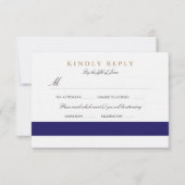 Nautical Navy Bat Mitha RSVP (Voorkant)