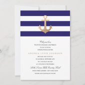 Nautical Navy Bat Mitzvah Kaart (Voorkant)