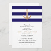 Nautical Navy Bat Mitzvah Kaart (Voorkant / Achterkant)