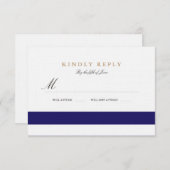 Nautical Navy Bat Mitzvah RSVP (Voorkant / Achterkant)