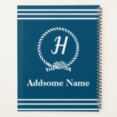 Nautical Navy Beach kustmonogrammed marine Planner (Achterkant)