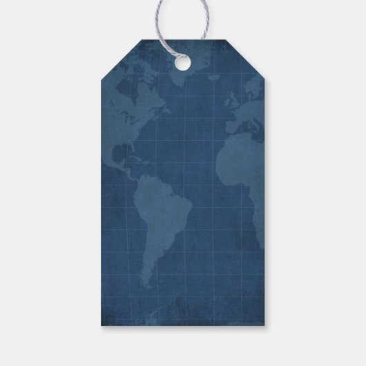 Nautical Navy Blauw & Wit Favor Bruiloft Dank u Cadeaulabel (Achterkant)