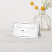 Nautical Navy Blu Anker Silver Wht Escort Kaarten Plaatskaartje (Achterkant)