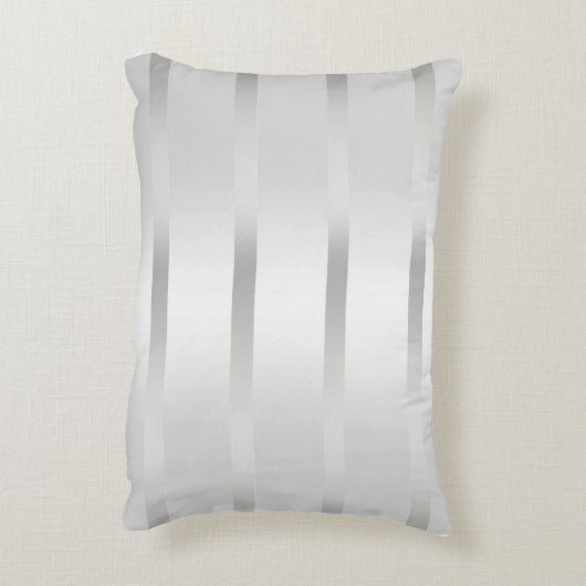 Nautical Navy Blu Anker Zilver Wit Decoratief Kussen (Achterkant (Verticaal))