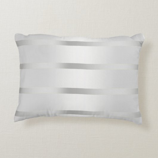 Nautical Navy Blu Anker Zilver Wit Decoratief Kussen (Achterkant)