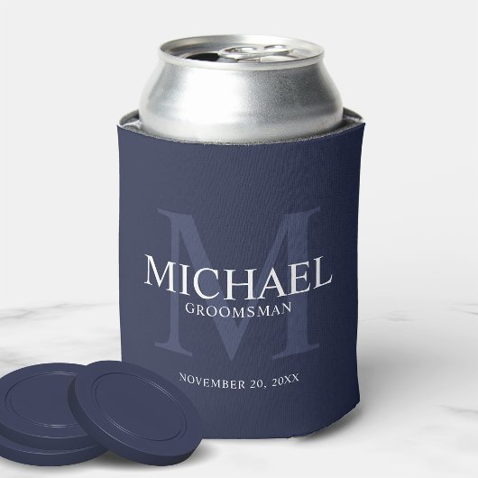 Nautical Navy Blue - Aangepaste Groomsmen Blikjeskoeler