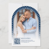 Nautical Navy Blue Anchor Arch Vrijgezellenfeest Kaart (Achterkant)