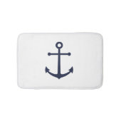 Nautical Navy Blue Anchor Badmat (Voorkant)