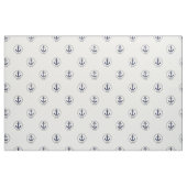 Nautical Navy blue anchor/blue seaman's knot Stof (Fat Quarter)