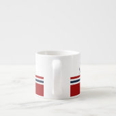 Nautical Navy Blue Anchor Blue White Stripes Espresso Kop (Achterkant)