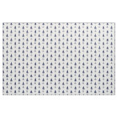 Nautical Navy blue anchor/blue zeilboot silhouette Stof (Yard (91,4 cm))