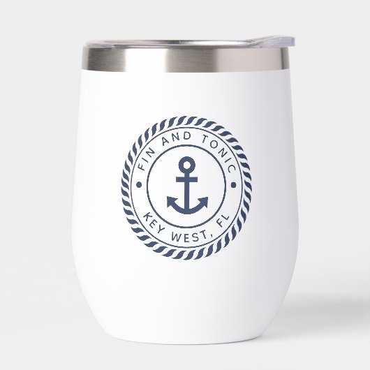 Nautical Navy Blue Anchor Boat Name (Links)