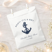 Nautical Navy Blue Anchor Boy Baby shower Bedankzakje (Geknipt)