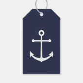 Nautical Navy Blue Anchor Cadeaulabel (Voorkant)