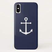 Nautical Navy Blue Anchor Case-Mate iPhone Case (Achterkant)