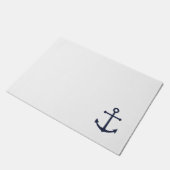 Nautical Navy Blue Anchor Deurmat (Schuin)