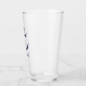 Nautical Navy Blue Anchor en aangepaste naam Glas (Links)