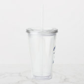 Nautical Navy Blue Anchor Family Lake House Acryl Drinkbeker (Rechts)